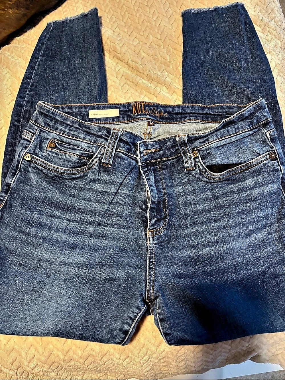 Kut from the Kloth Skinny Jeans in Blue Waist 12